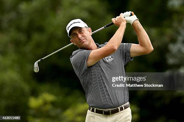 Jeff Gove of the United States hits off the 18th tee during the final round of the Colombia Championship presented by Claro at the Country Club de...