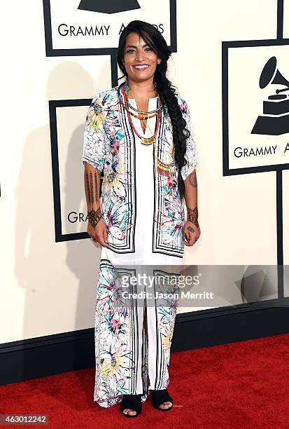 Recording artist Ana Tijoux attends The 57th Annual GRAMMY Awards at the STAPLES Center on February 8, 2015 in Los Angeles, California.