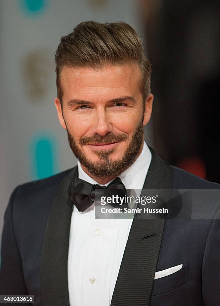 David Beckham attends the EE British Academy Film Awards at The Royal Opera House on February 8, 2015 in London, England.