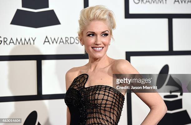 Singer Gwen Stefani attends The 57th Annual GRAMMY Awards at the STAPLES Center on February 8, 2015 in Los Angeles, California.