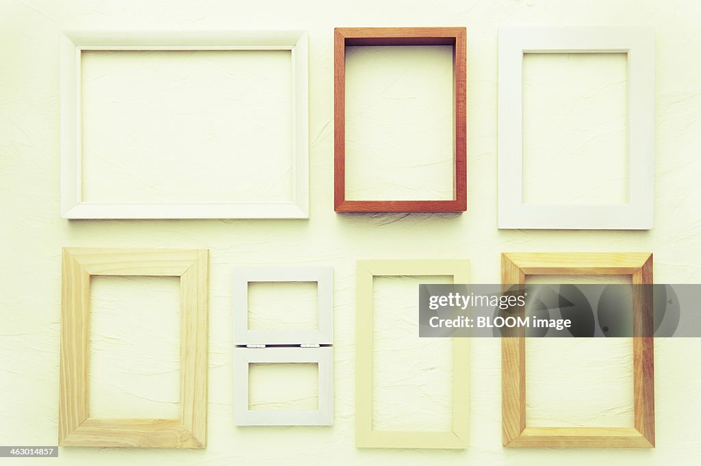 Wall With Empty Picture Frames