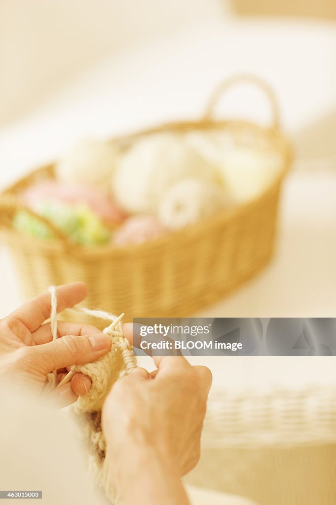 Woman Knitting