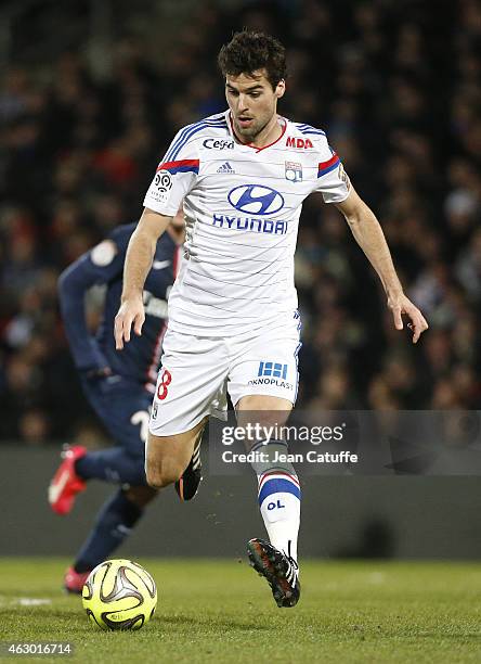 Yoann Gourcuff of Lyon in action during the French Ligue 1 match between Olympique Lyonnais and Paris Saint-Germain FC at Stade de Gerland on...