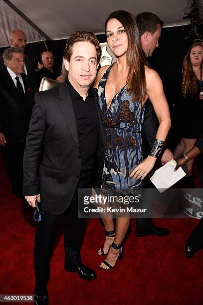 Charlie Walk and Lauran Walk attend The 57th Annual GRAMMY Awards at the STAPLES Center on February 8, 2015 in Los Angeles, California.