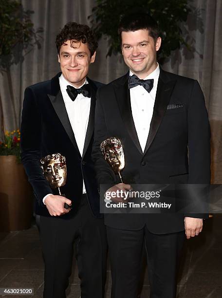 Phil Lord and Christopher Miller attend the after party for the EE British Academy Film Awards at The Grosvenor House Hotel on February 8, 2015 in...