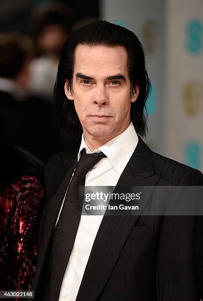 Nick Cave attends the EE British Academy Film Awards at The Royal Opera House on February 8, 2015 in London, England.