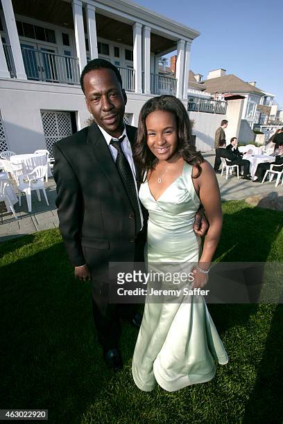 Musician Bobby Brown and his daughter Bobbi Kristina Brown attend the wedding of a friend at a private resort & spa circa May 6, 2006 in Westbrook,...