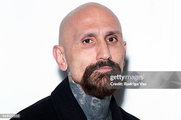 Actor Robert LaSardo attends the LA Art Show 2014 Opening Night Premiere Party at Los Angeles Convention Center on January 15, 2014 in Los Angeles,...
