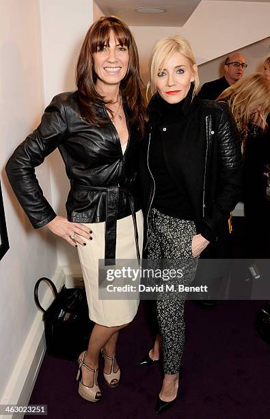 Stacey Smith and Michelle Collins attend a private view of 'The Best Of Terry O'Neill' exhibition at The Little Black Gallery on January 16, 2014 in...