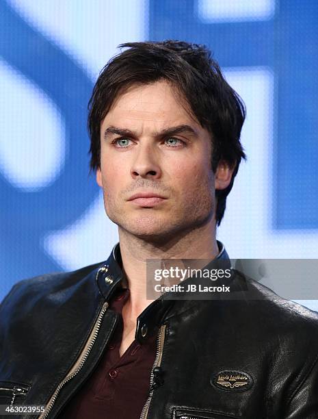 Ian Somerhalder attends the 2014 TCA Winter Press Tour - CBS/CW/Showtime Panels at The Langham Huntington Hotel and Spa on January 16, 2014 in...