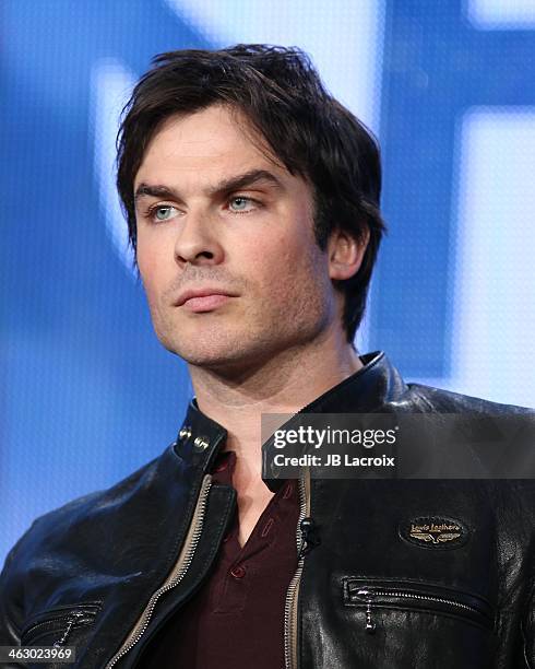 Ian Somerhalder attends the 2014 TCA Winter Press Tour - CBS/CW/Showtime Panels at The Langham Huntington Hotel and Spa on January 16, 2014 in...