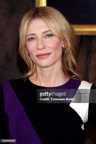 Actress Cate Blanchett attends the "The Monuments Men" Los Angeles photo call held at the Four Seasons Hotel Los Angeles at Beverly Hills on January...