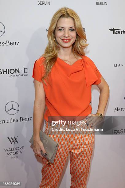 Susan Sideropoulos attends the Laurel show during Mercedes-Benz Fashion Week Autumn/Winter 2014/15 at Brandenburg Gate on January 16, 2014 in Berlin,...