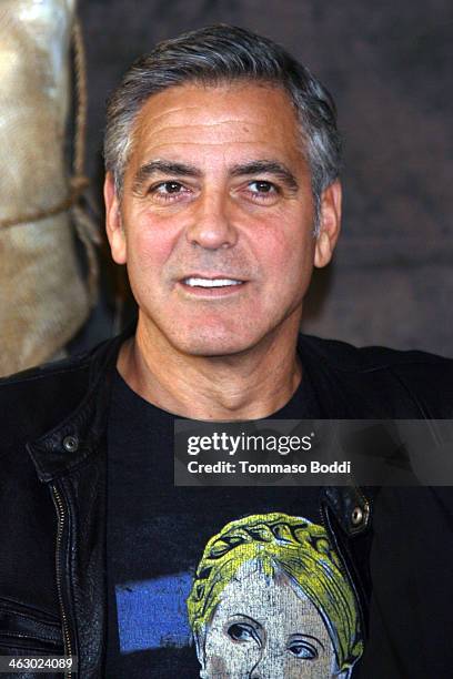 Actor George Clooney attends the "The Monuments Men" Los Angeles photo call held at the Four Seasons Hotel Los Angeles at Beverly Hills on January...