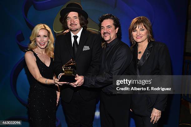 Winners for Best Country Song Kim Campbell, composer Julian Raymond, Big Machine Records Founder, Scott Borchetta, and Chair of the National Board of...