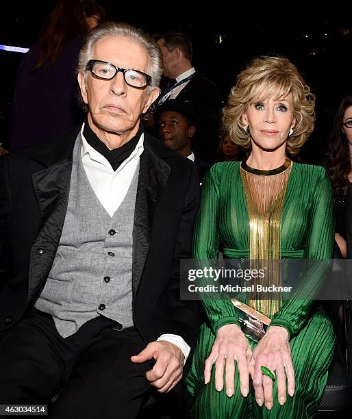 Special Merit Award recipient Richard Perry and actress Jane Fonda attend The 57th Annual GRAMMY Awards at STAPLES Center on February 8, 2015 in Los...