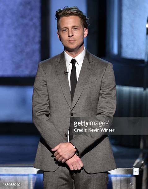 Recording artist Ryan Tedder onstage during The 57th Annual GRAMMY Awards at the STAPLES Center on February 8, 2015 in Los Angeles, California.