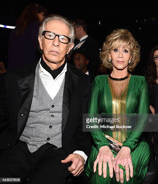 Special Merit Award recipient Richard Perry and actress Jane Fonda attend The 57th Annual GRAMMY Awards at STAPLES Center on February 8, 2015 in Los...