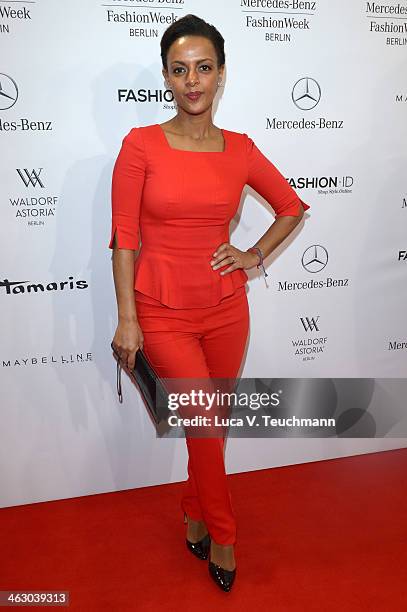 Dennenesch Zoude attends the Laurel show during Mercedes-Benz Fashion Week Autumn/Winter 2014/15 at Brandenburg Gate on January 16, 2014 in Berlin,...