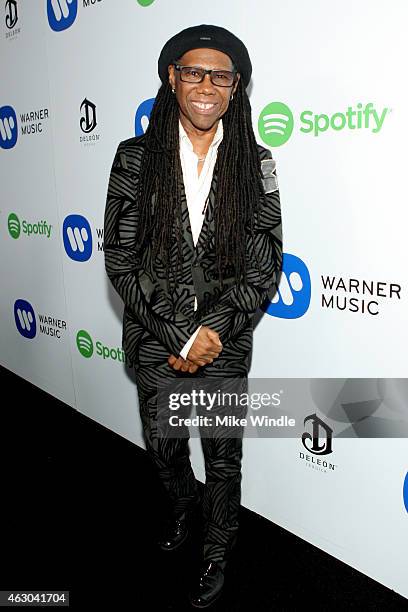 Musician Nile Rodgers attends the Warner Music Group annual Grammy celebration at Chateau Marmont on February 8, 2015 in Los Angeles, California.