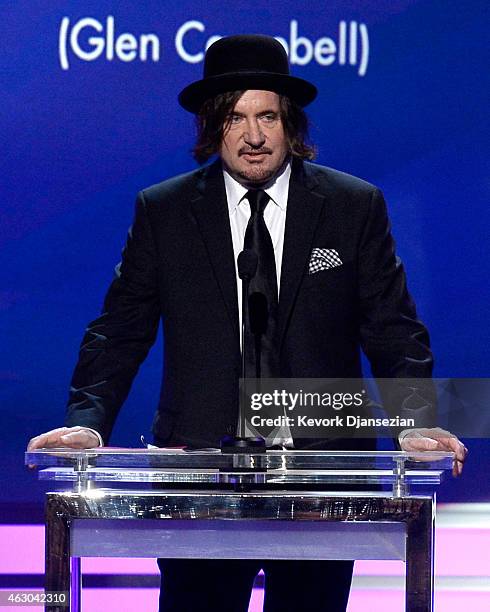 Songwriter Julian Raymond accepts Best Country Song for 'I'm Not Gonna Miss You' onstage during the The 57th Annual GRAMMY Awards Premiere Ceremony...