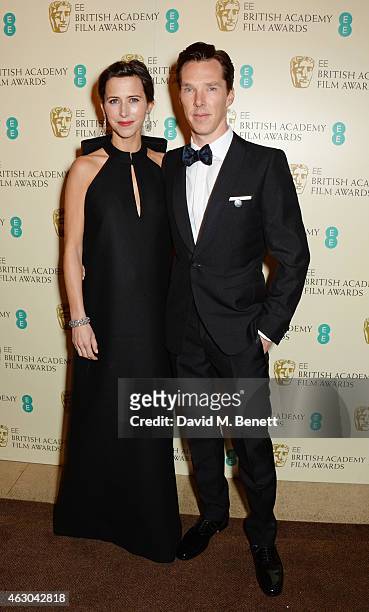 Sophie Hunter and Benedict Cumberbatch attend the EE British Academy Film Awards at The Royal Opera House on February 8, 2015 in London, England.