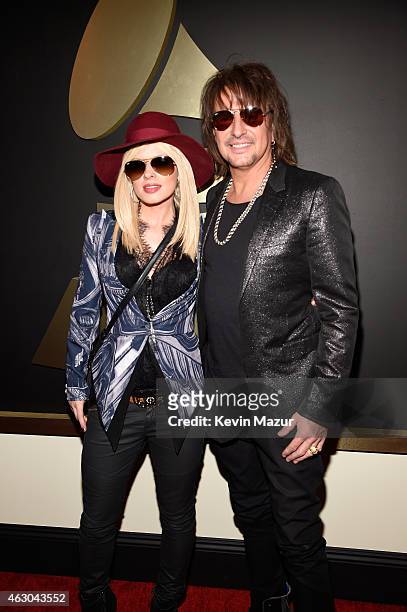Recording artist Richie Sambora and Orianthi attend The 57th Annual GRAMMY Awards at the STAPLES Center on February 8, 2015 in Los Angeles,...