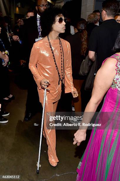 Recording artist Prince attends The 57th Annual GRAMMY Awards at STAPLES Center on February 8, 2015 in Los Angeles, California.