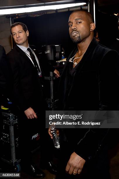 Rapper Kanye West attends The 57th Annual GRAMMY Awards at STAPLES Center on February 8, 2015 in Los Angeles, California.