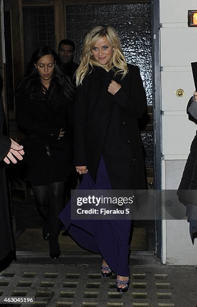 Reese Witherspoon seen attending at the Little House members club for BAFTAs after party February 08, 2015 in London, England. Photo by Fjeraku/GC...