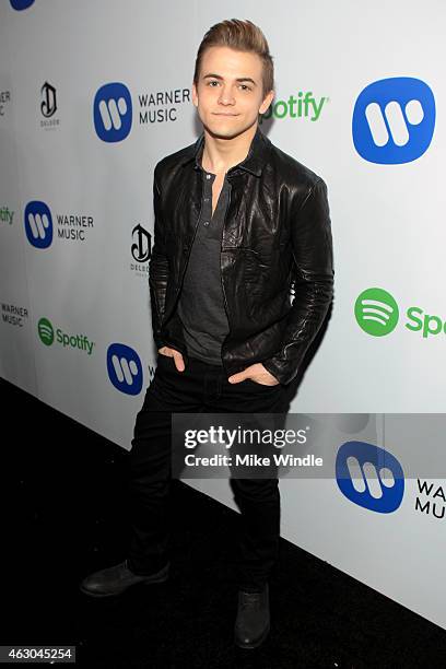 Recording artist Hunter Hayes attends the Warner Music Group annual Grammy celebration at Chateau Marmont on February 8, 2015 in Los Angeles,...