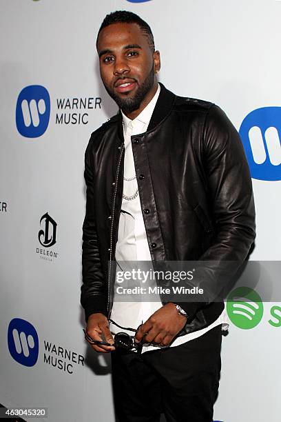 Recording artist Jason Derulo attends the Warner Music Group annual Grammy celebration at Chateau Marmont on February 8, 2015 in Los Angeles,...