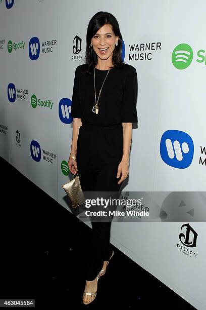Actress Perrey Reeves attends the Warner Music Group annual Grammy celebration at Chateau Marmont on February 8, 2015 in Los Angeles, California.