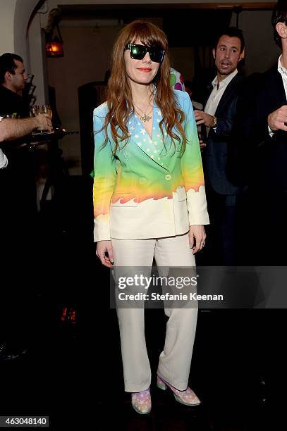 Singer Jenny Lewis attends the Warner Music Group annual Grammy celebration at Chateau Marmont on February 8, 2015 in Los Angeles, California.