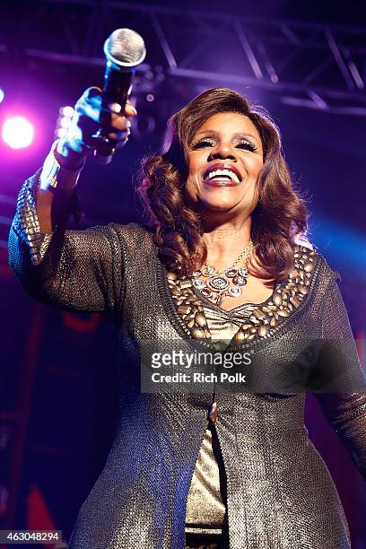 Singer Gloria Gaynor performs onstage at the 2015 GRAMMY Celebration during The 57th Annual GRAMMY Awards at the Los Angeles Convention Center on...
