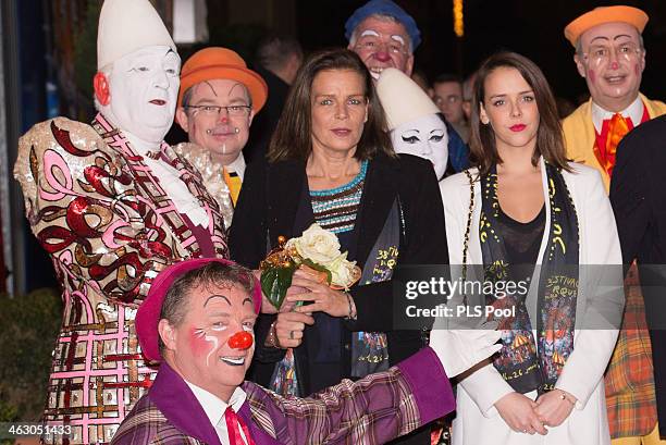 Princess Stephanie of Monaco and Pauline Ducruet attend the 38th International Circus Festival on January 16, 2014 in Monte-Carlo, Monaco.