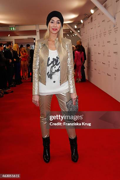 Kiki Viebrock attends the Laurel show during Mercedes-Benz Fashion Week Autumn/Winter 2014/15 at Brandenburg Gate on January 16, 2014 in Berlin,...