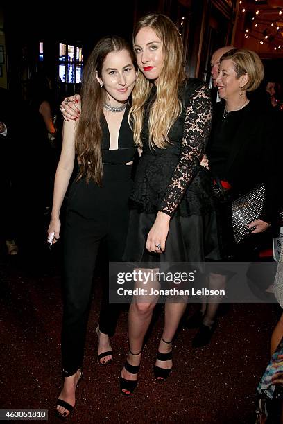 Musicians Alana Haim and Este Haim of Haim attend the Sony Music Entertainment 2015 Post-Grammy Reception at The Palm on February 8, 2015 in Los...