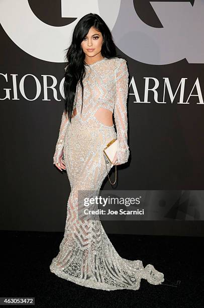 Personality Kylie Jenner attends GQ and Giorgio Armani Grammys After Party at Hollywood Athletic Club on February 8, 2015 in Hollywood, California.