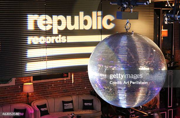 General view of atmosphere at the Republic Records / Big Machine Label Group Grammy Celebration on February 8, 2015 in Hollywood, California.