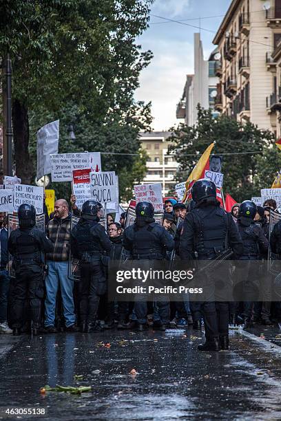 Social centers, associations, and anti-Fascist organizations took to the streets in an 'anti-racist' demonstration in opposition to Matteo Salvini...