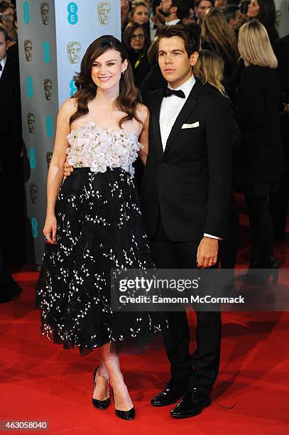 Keira Knightley and James Righton attend the EE British Academy Film Awards at The Royal Opera House on February 8, 2015 in London, England.