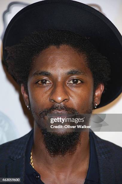 Recording artist Shwayze arrives at the Sunset Marquis Hotel And Rock Against Trafficking GRAMMY After Party at Exchange LA on February 8, 2015 in...