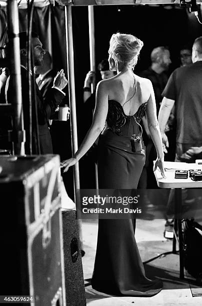 Recording artist Gwen Stefani backstage at The 57th Annual GRAMMY Awards at STAPLES Center on February 8, 2015 in Los Angeles, California.