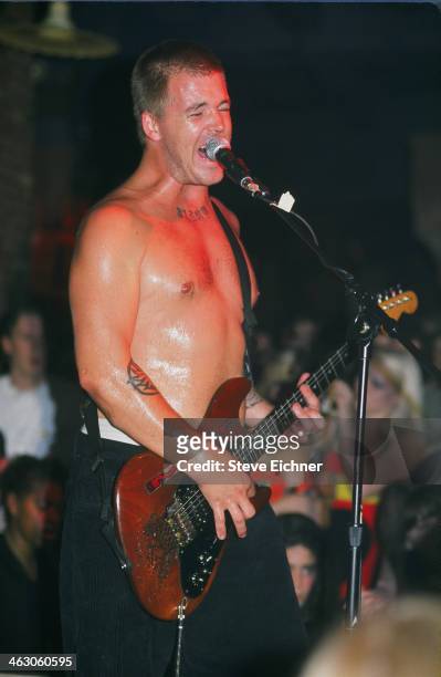 American musician Bradley Nowell , of Sublime, performs at the Wetlands Preserve nightclub , New York, New York, April 11, 1996.