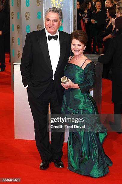 Jim Carter and Imelda Staunton attend the EE British Academy Film Awards at The Royal Opera House on February 8, 2015 in London, England.