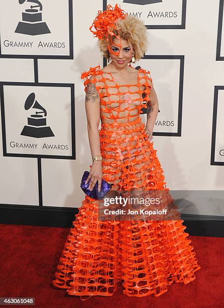 Joy Villa arrives at the 57th GRAMMY Awards at Staples Center on February 8, 2015 in Los Angeles, California.