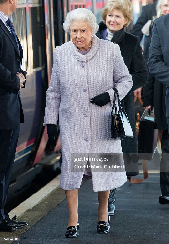 The Queen Departs King's Lynn After Her Christmas Break