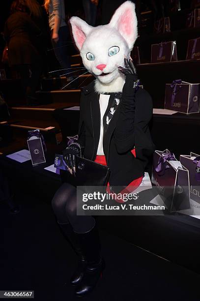 Cat attends the Laurel show during Mercedes-Benz Fashion Week Autumn/Winter 2014/15 at Brandenburg Gate on January 16, 2014 in Berlin, Germany.