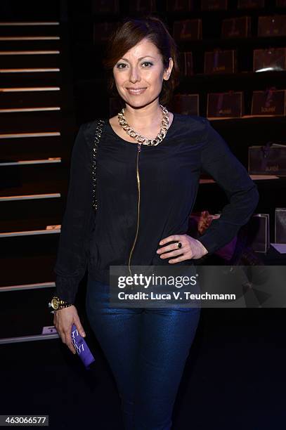 Carolina Vera attends the Laurel show during Mercedes-Benz Fashion Week Autumn/Winter 2014/15 at Brandenburg Gate on January 16, 2014 in Berlin,...